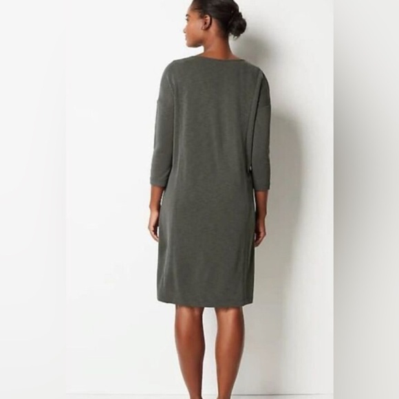 Pure Jill Sand-Washed Slub Knit Midi Dress – Size M – Effortless Coastal Chic - Picture 4 of 13